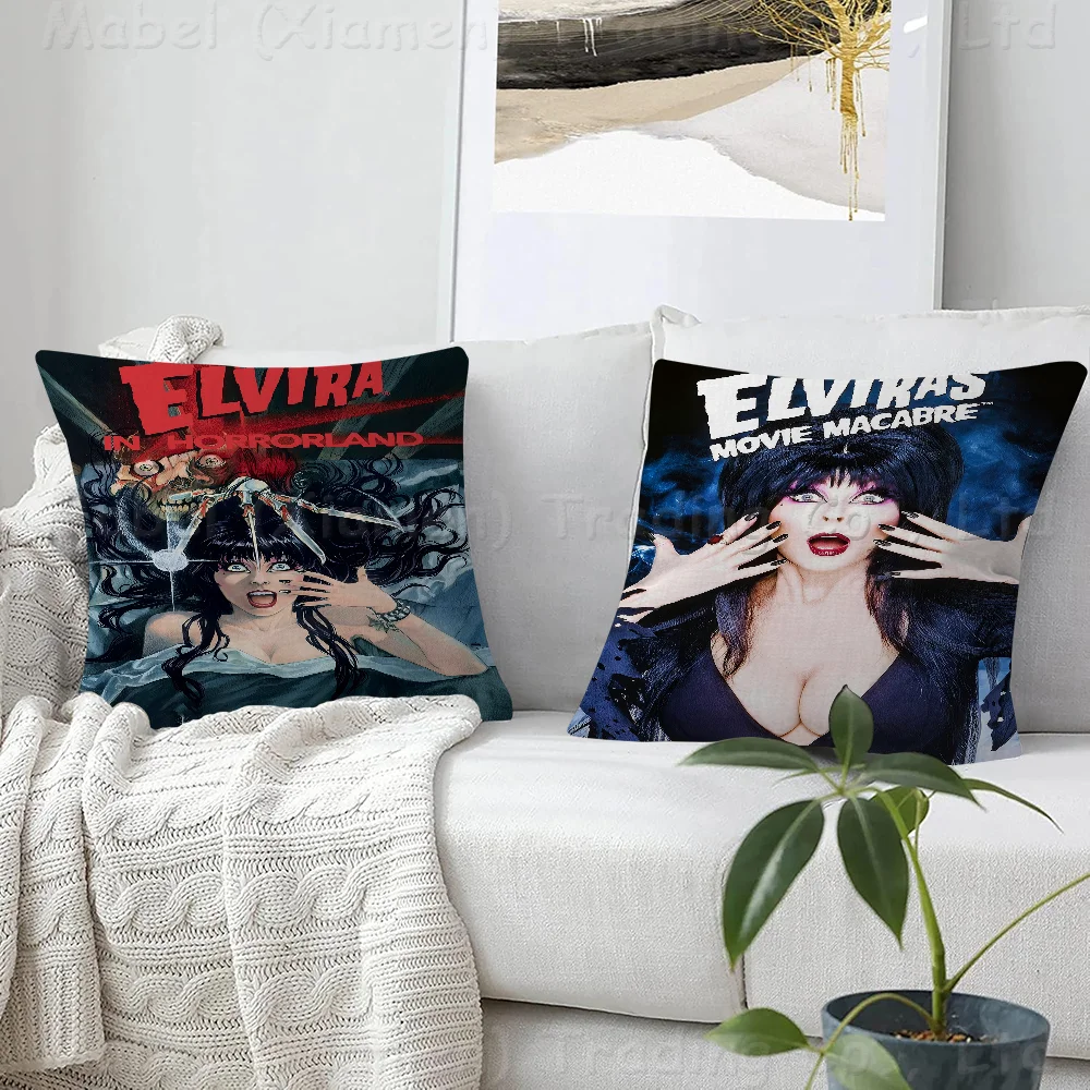 Movie E-Elvira Mistress Of The Dark Pillow Cover Design Cushion Cover Decor Holiday Decorati