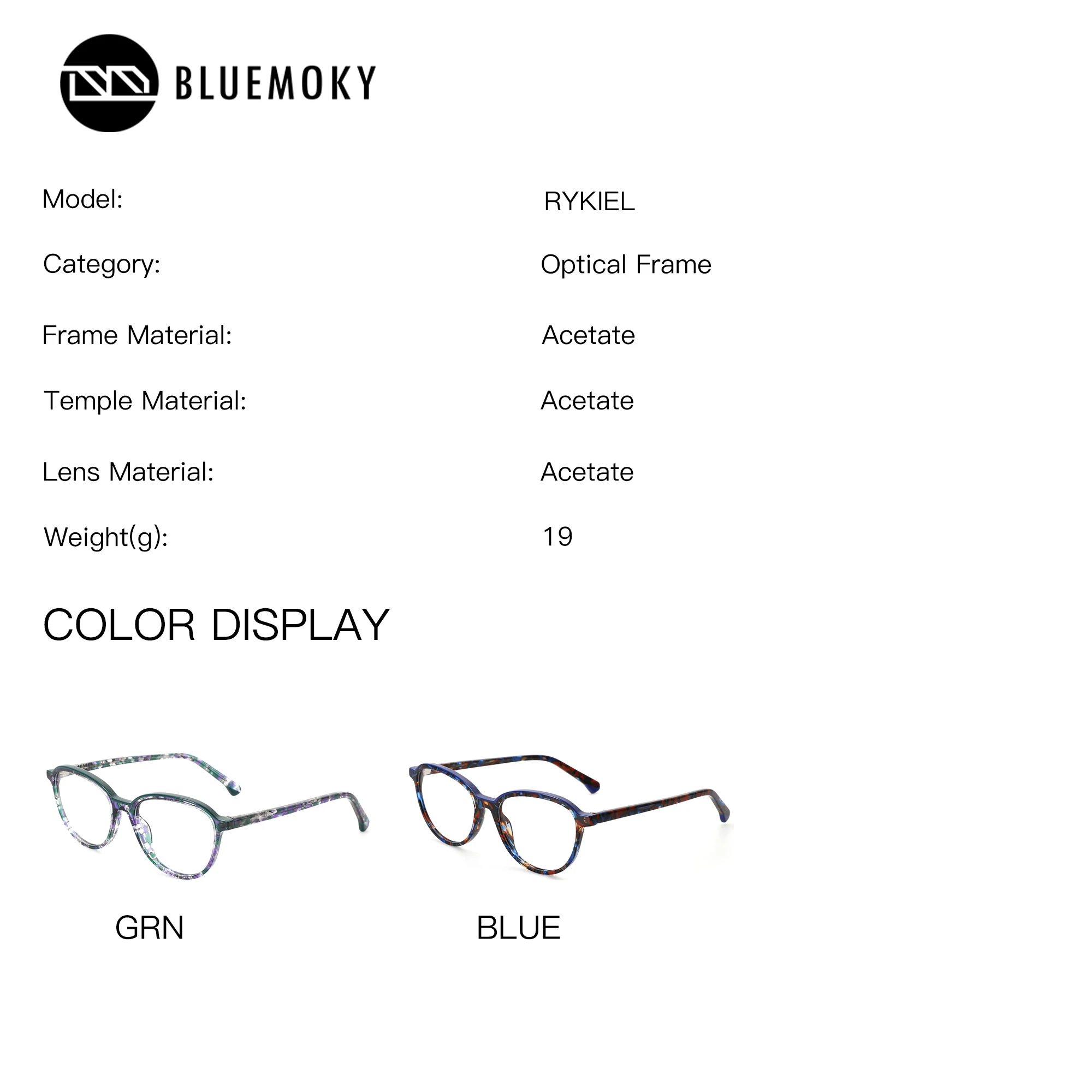 BLUEMOKY Acetate Cat Eye Prescription Glasses For Women Progressive Lenses Myopia Graduated Optical Eyeglasses