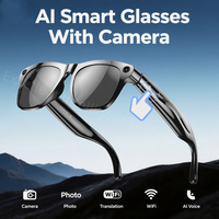 4K HD AI Smart Camera Glasses Wearable Mini Camera Bluetooth Call Voice Assistant Control Smart Sports Video Music Player