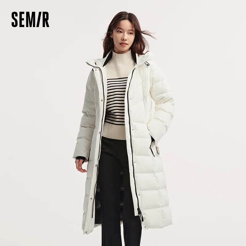 Semir أسفل سترة المرأة طويلة طول ثلاثة مقاومة الشتاء ملابس خارجية جديدة الدافئة العزل ملابس نسائية موضة غير رسمية #2