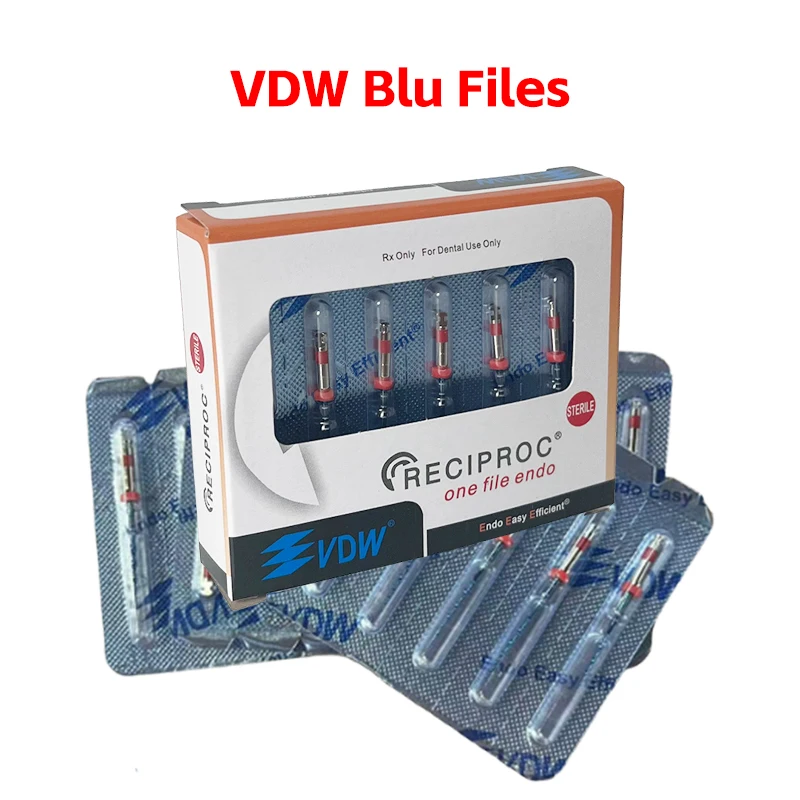 3PKS Dental VDW Blue  Rotary Files Dental File Nickel Titanium Heat Activation Root Canal Endodontic Rotary Files tool 21/25/31m