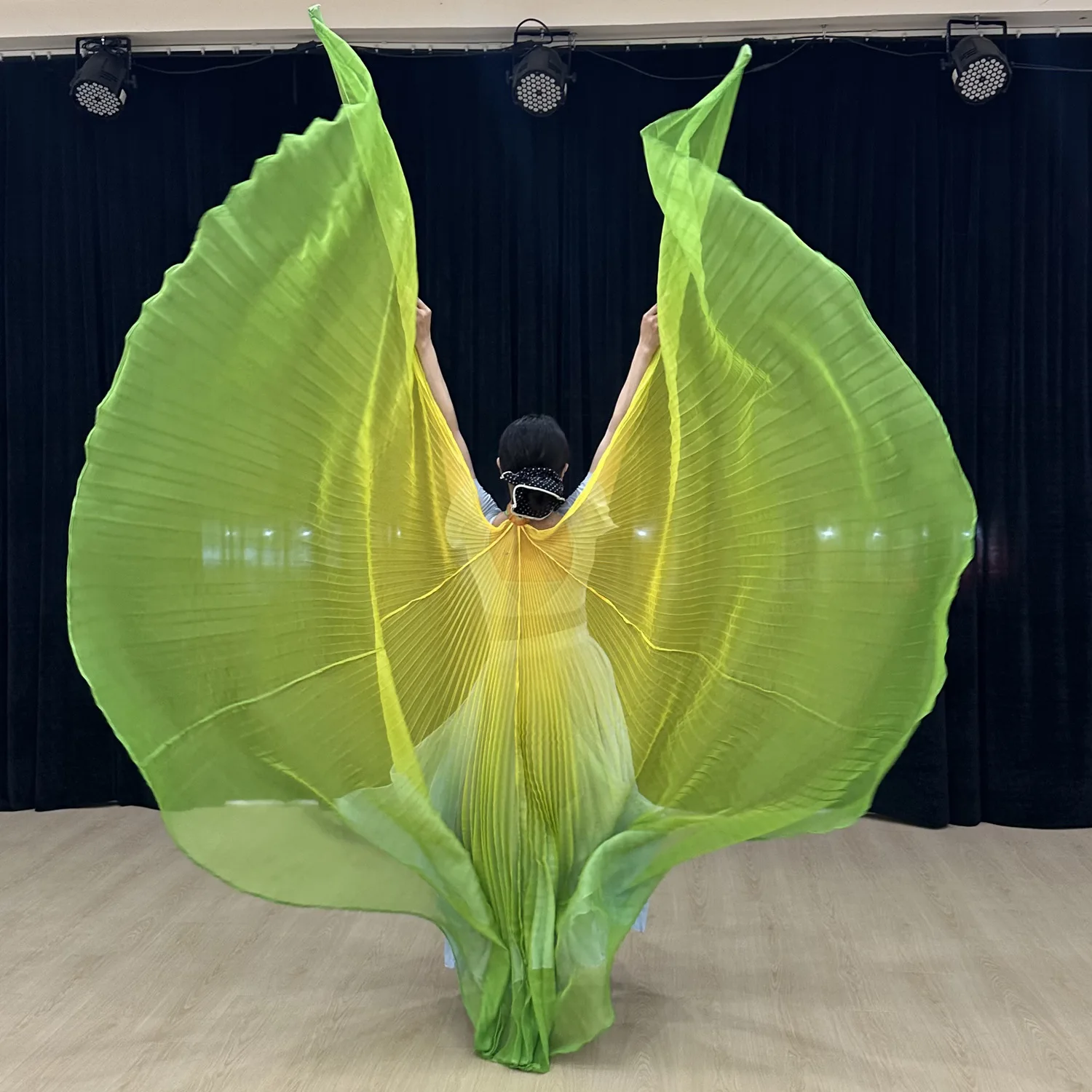 Worship Isis Wings Adults Women Egyptian Professional Belly Dance Costume Gradient Soft Chiffon Cape Fairy Cloak Accessories - view 5