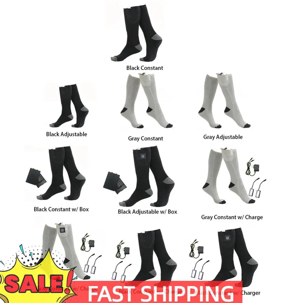 

Носки с электрическим подогревом, теплые зимние носки с быстрым нагревом, морозостойкие лыжные носки на батарейках, противоскользящие для катания на лыжах на открытом воздухе, пешего туризма