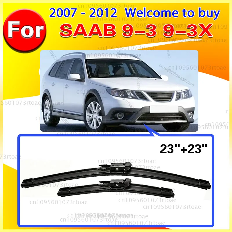 Scheibenwischerblätter für SAAB 9-3 9-3X 2007-2012 Windschutzscheibe Frontscheibe 23"+23" Autozubehör ‌ Hochwertiges Scheibenwischerblatt