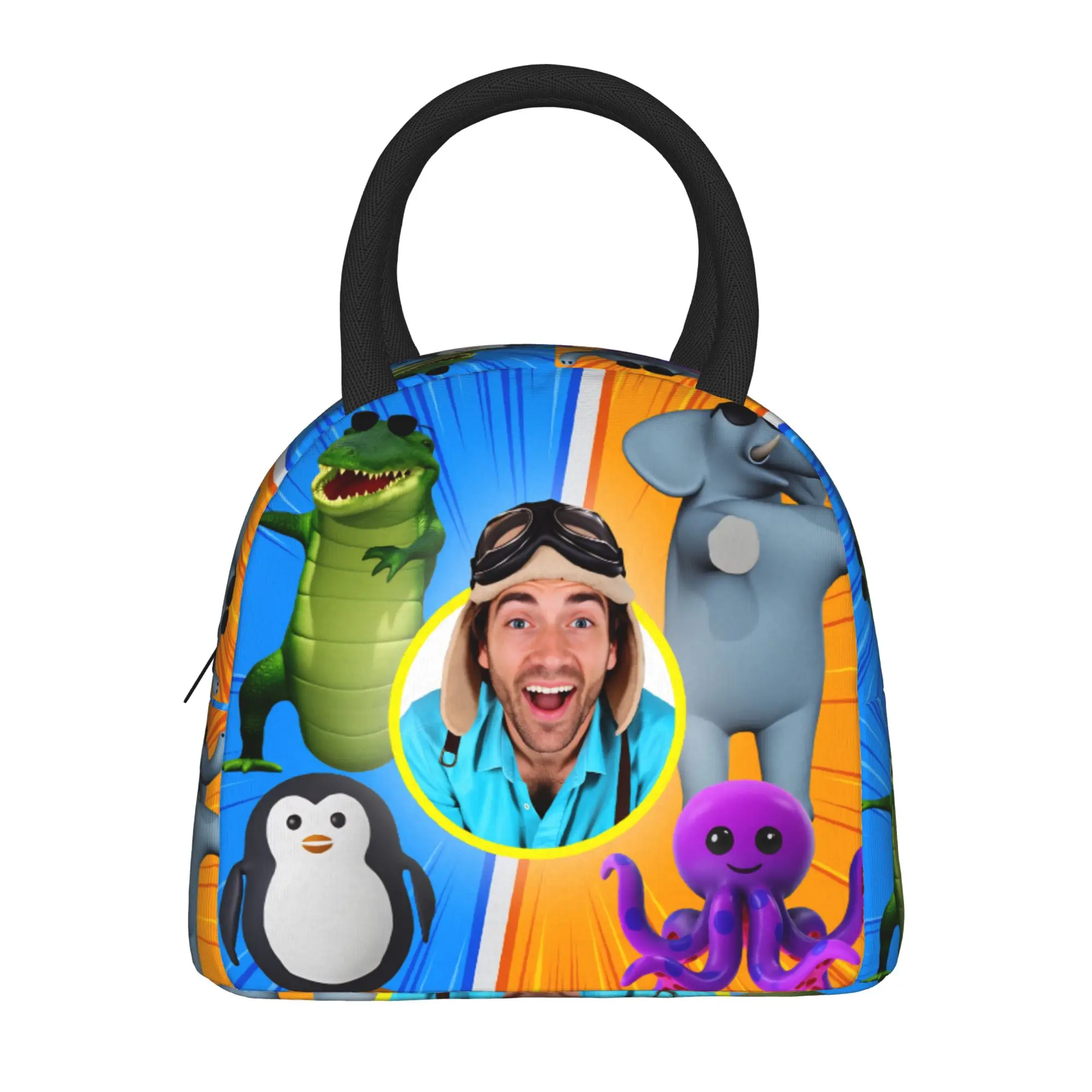 Danny Go Animated Programs Lunch Bag Office Lunch Box For Child Casual Graphic Tote Food Bags Oxford Portable Zipper Cooler Bag