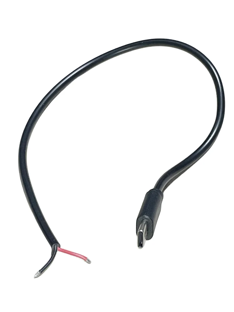 Type-c Single Power Charging adpater 2 Wire For Extendsion 30cm 3A type-c cable For DIY type-c male