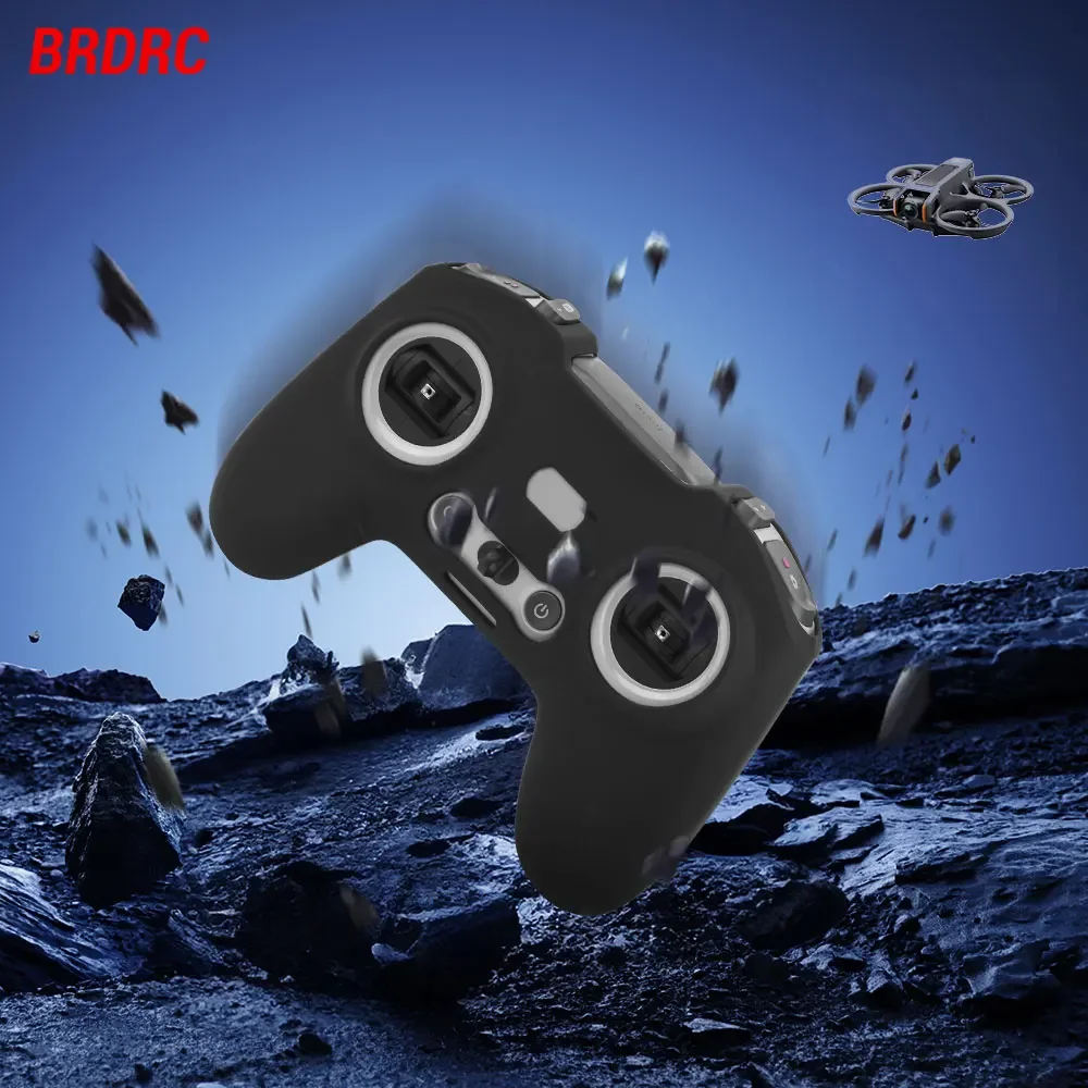 BRDRC for DJI Avata 2/FPV Combo Drone Remote Controller RC 3 Silicone Cover Protetcive Case Scratch-Resistant Portable Accessory