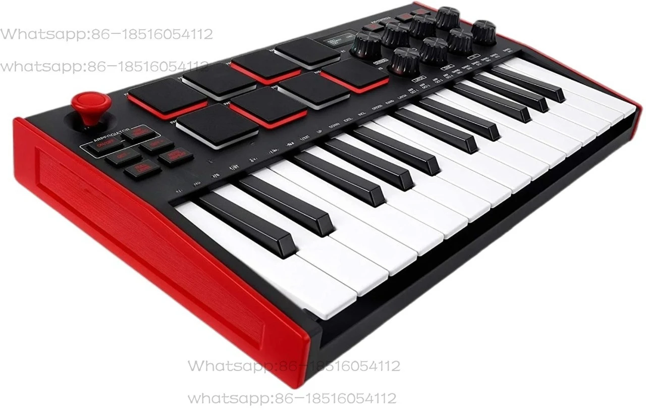 Professional MPK Mini MK3 - 25 Key USB MIDI Keyboard Controller With 8 Backlit Drum Pads, 8 Knobs (Grey)