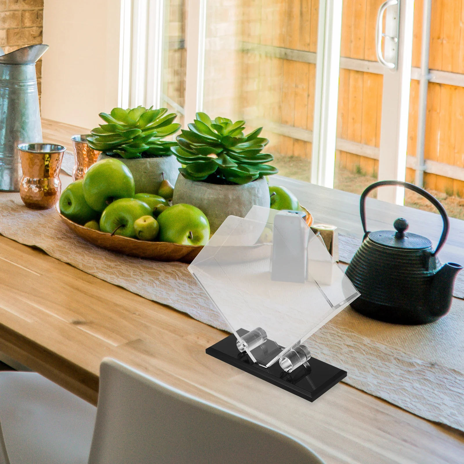 

Elegant Clear Acrylic Napkin Holder Stand Long Lasting Tabletop Organizer for Home Bar Cafe Party Use 125