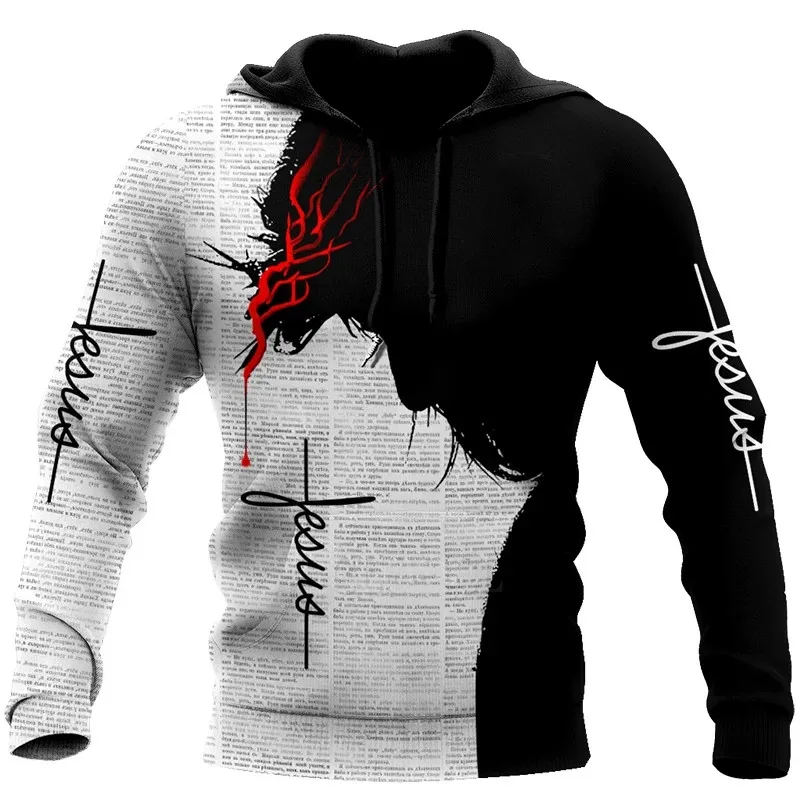 Hoodie man in 3D Jesus above the unisex fashion Sweatshirt Apring and fall Streetwear casual outfits great everyday clothes