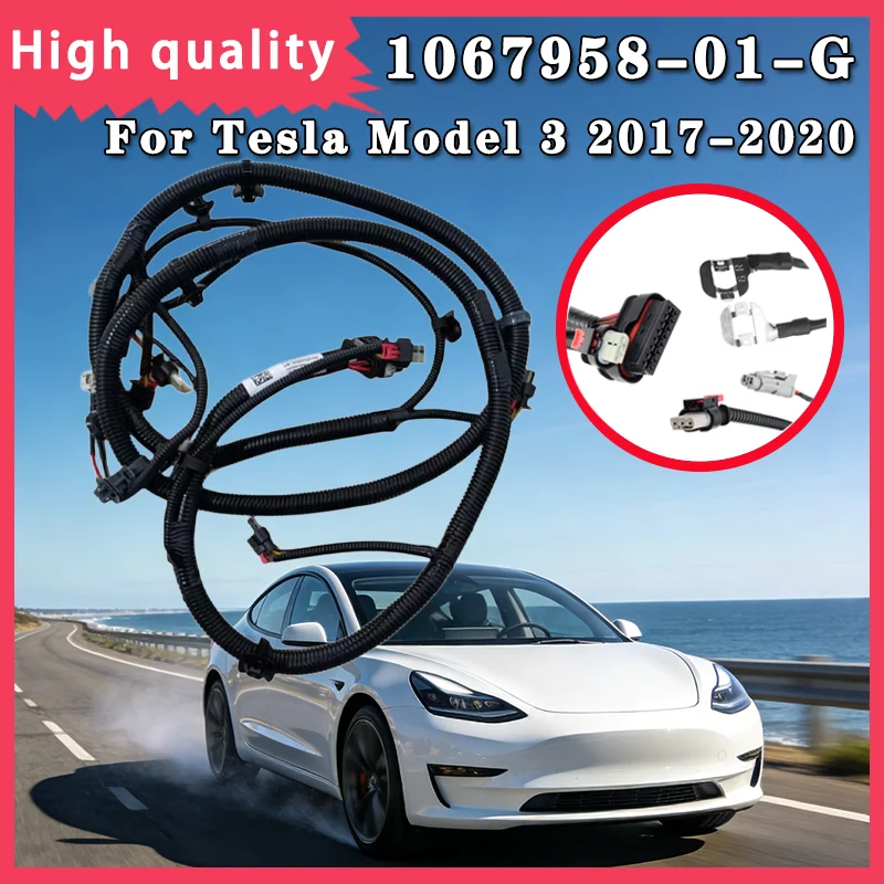 1067958-01-G For Tesla Model 3 2017-2020 Front Bumper Park Assist Sensor Wiring Harness 106795801G Car Replacement Parts New