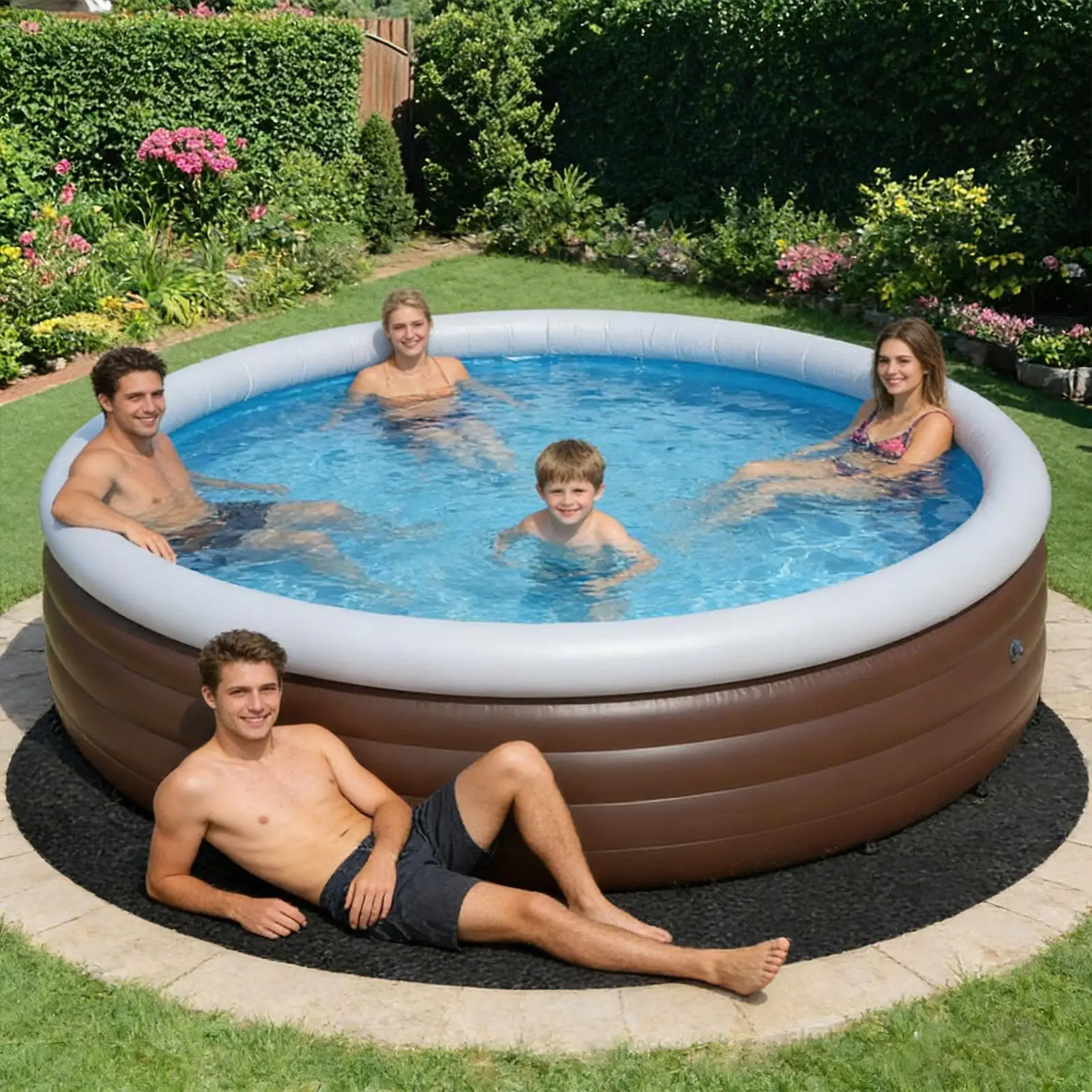 Round Pool Liner Pad For AboveGround Pools Heavy Duty Under Pool Padding Eco-Friendly Pool Liner Mat Puncture