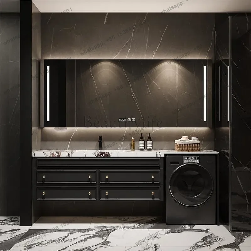 Black Drawers Bathroom Cabinets Door Handle Space Saver Bathroom Cabinet Vanity Sink Luxury Badezimmer