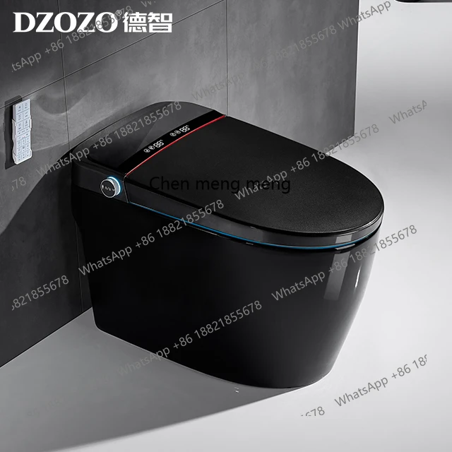 

110V Modern Home Hotel Sanitary Ware Electric Closestool Smart Toilet Bowl Bidet Automatic Black Bathroom Toilet F185