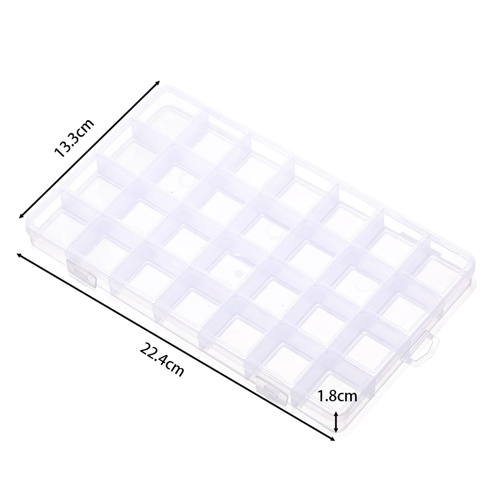 6/10/15/24/28 Grids Transparante plastic opbergdoos kralen Organizer Container Voor DIY ambachten Earing Sieraden Opbergdoos Display