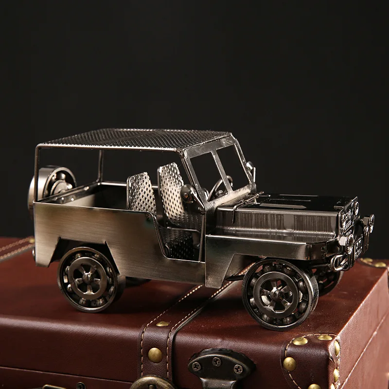 

Wrought iron ornaments vintage car metal crafts decoration