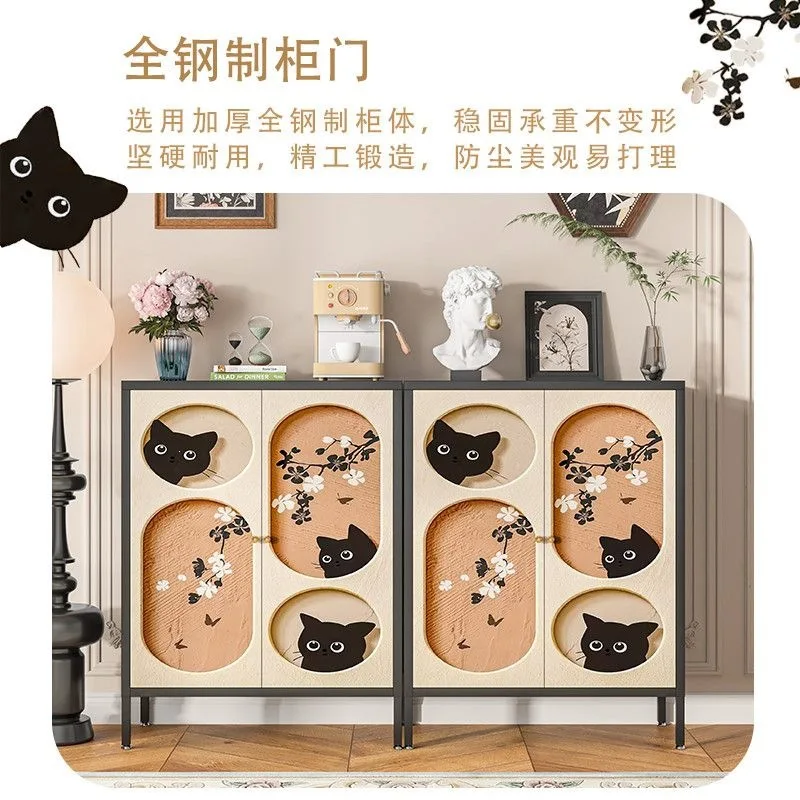 Steel Printed Storage Cabinet Kitchen Dust Storage Storage Cabinet