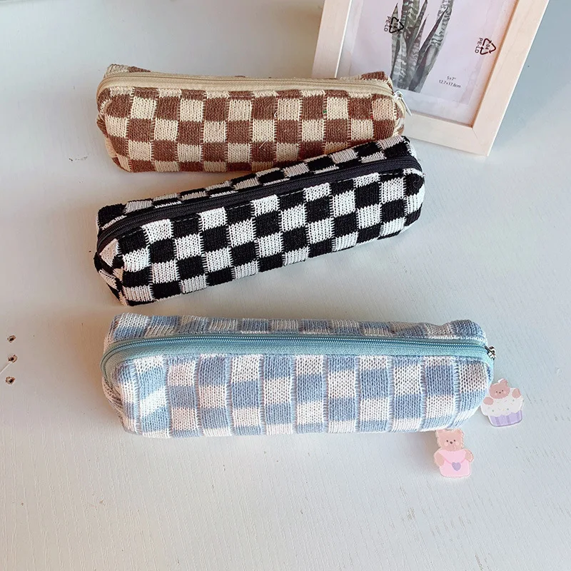 Kawaii Pencil Cases Cosmetic Lipstick Coin Purse Storage Bag Cute Women Makeup Handbags School Stationery Pouch Pen Bag Supplies