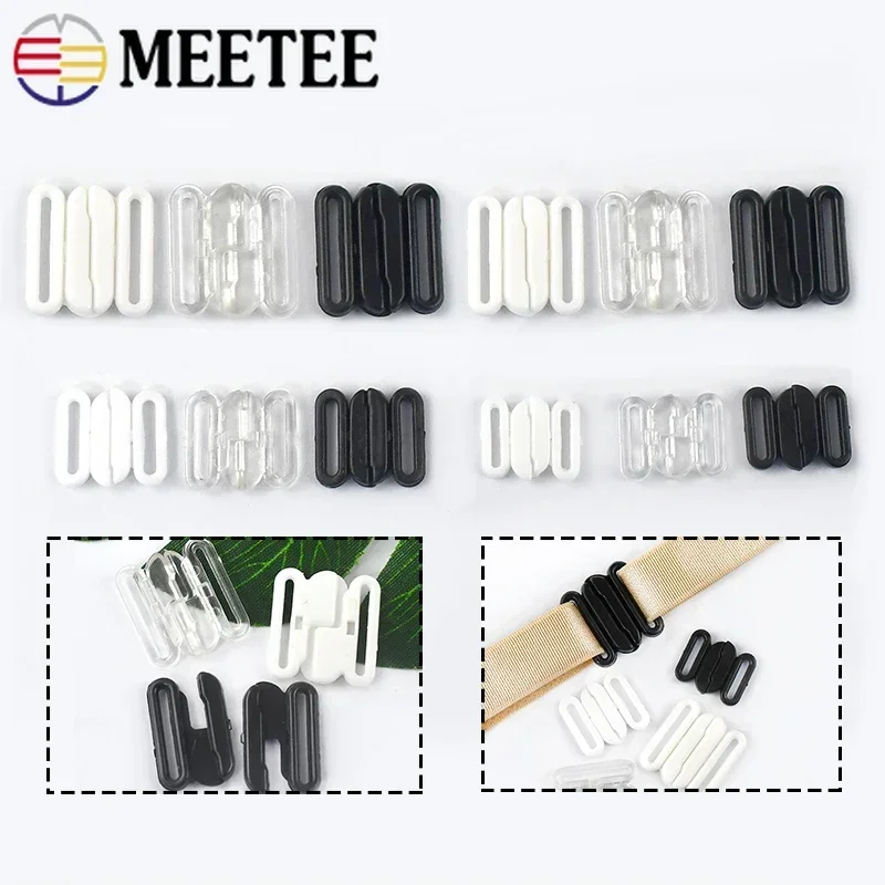 30/50Sets 10/12/15/20mm Plastic Bra Buckles Bikini Adjust Hook Maternity Nursing Underwear Front Closure Adjustment Snap Button