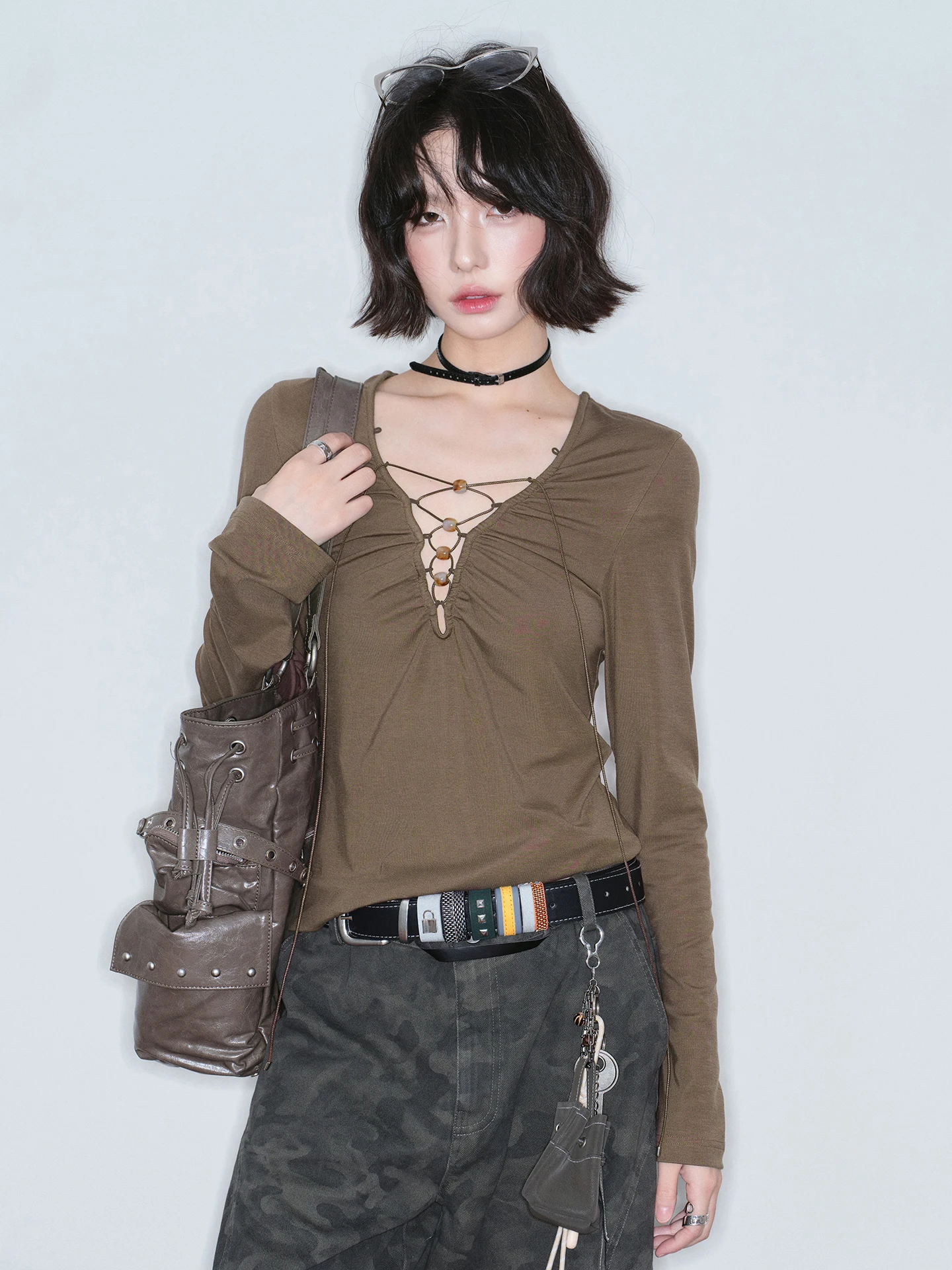 

Романтическая женская футболка с длинным рукавом от Universal Avitation Museum, с высокой талией, облегающая, с круглым вырезом, повседневная, топ