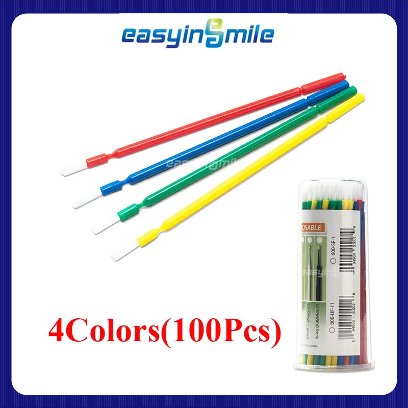 100Pc Dental Disposable Applicators Micro Brush Bendable Tip Brush Bendable 10cm Easyinsmile