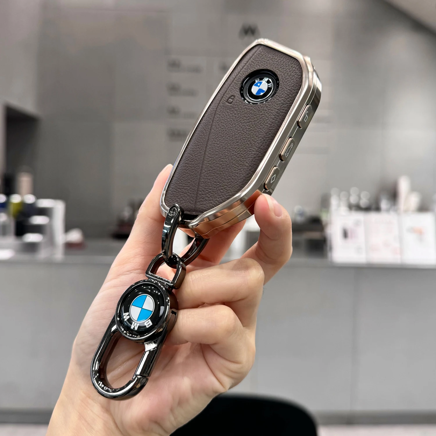 

NEW Metal Car Key Case Cover Shell Fob For BMW i7 X7 G07 LCI iX I20 X1 U11 7 Series G70 G09 XM U06 G81 M3 2023 Protector Keyless