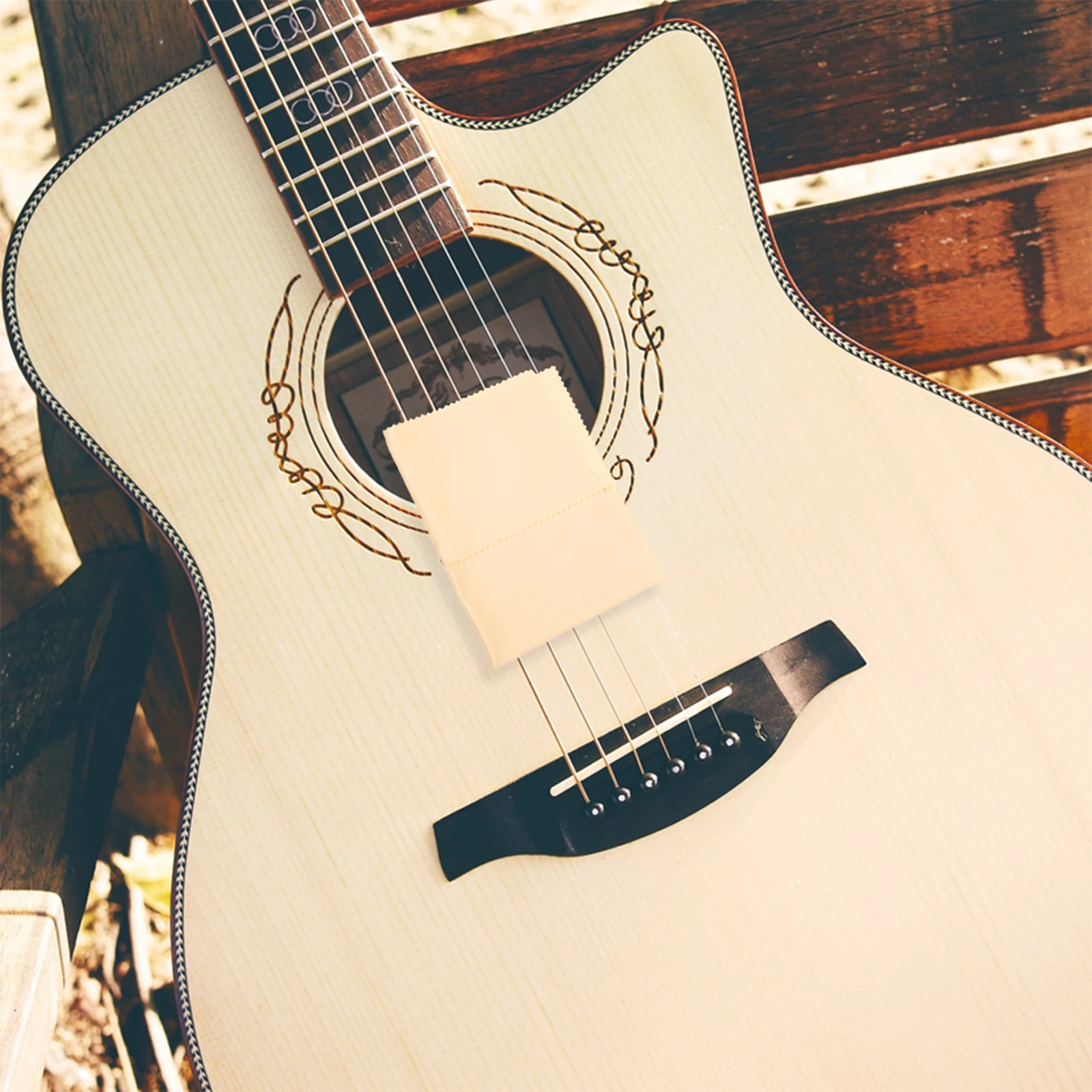 

Musical Instrument Wipes Guitar Cleaning Cloth Fiber Fleece Microfiber Ukulele Cloth Lightweight Reusable Durable