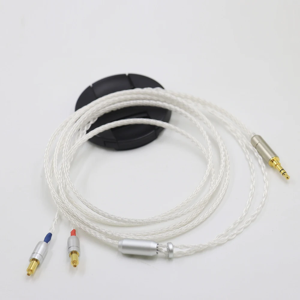 Haldane alta fidelidade 16 núcleos upoc único cristal prata fone de ouvido atualização substituir cabo para SH-URE srh1440 srh1540 srh1840 fone de ouvido