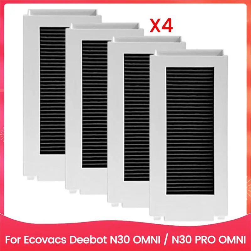 

AEE4-Hepa фильтры для Ecovacs Deebot N30 OMNI/N30 PRO OMNI, запасные части для вакуумного фильтра, комплект аксессуаров