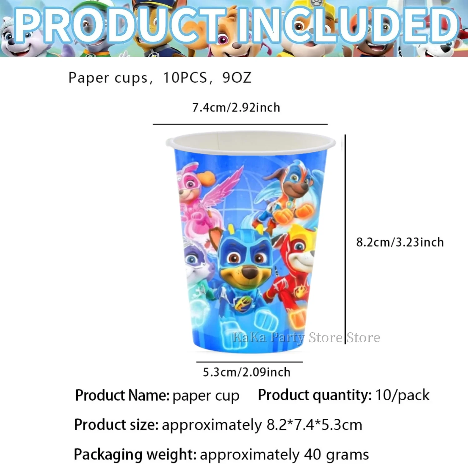PAW Patrol Geburtstagsparty-Dekoration, Tischgeschirr, Tischdecke, Teller, Becher, Servietten, Geschenktüten, Luftballons, PAW Patrol Partyzubehör