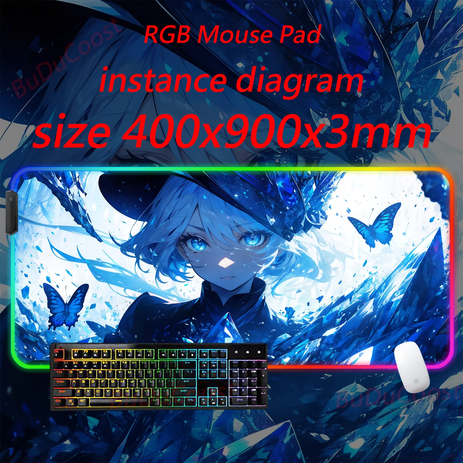 Best Sellers Genshin Impact Furina electronic sports Office HD Print Gaming RGB XXL Locking Edge Computer Luminescence Mouse Pad