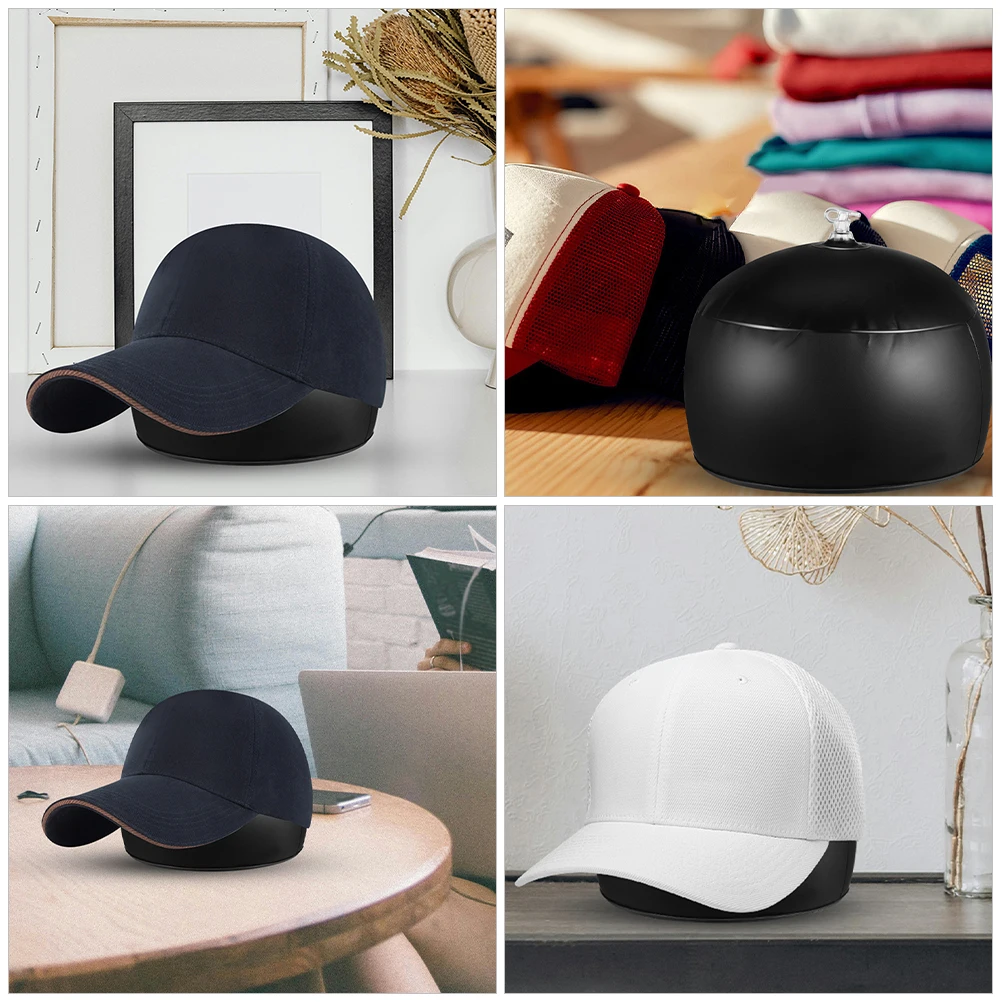 2 Hat Styler Baseball Cap Form Shaper Storage Display Holder Pvc Caps Dome Stand Inflatable Hat Shaper Support For Baseball Caps