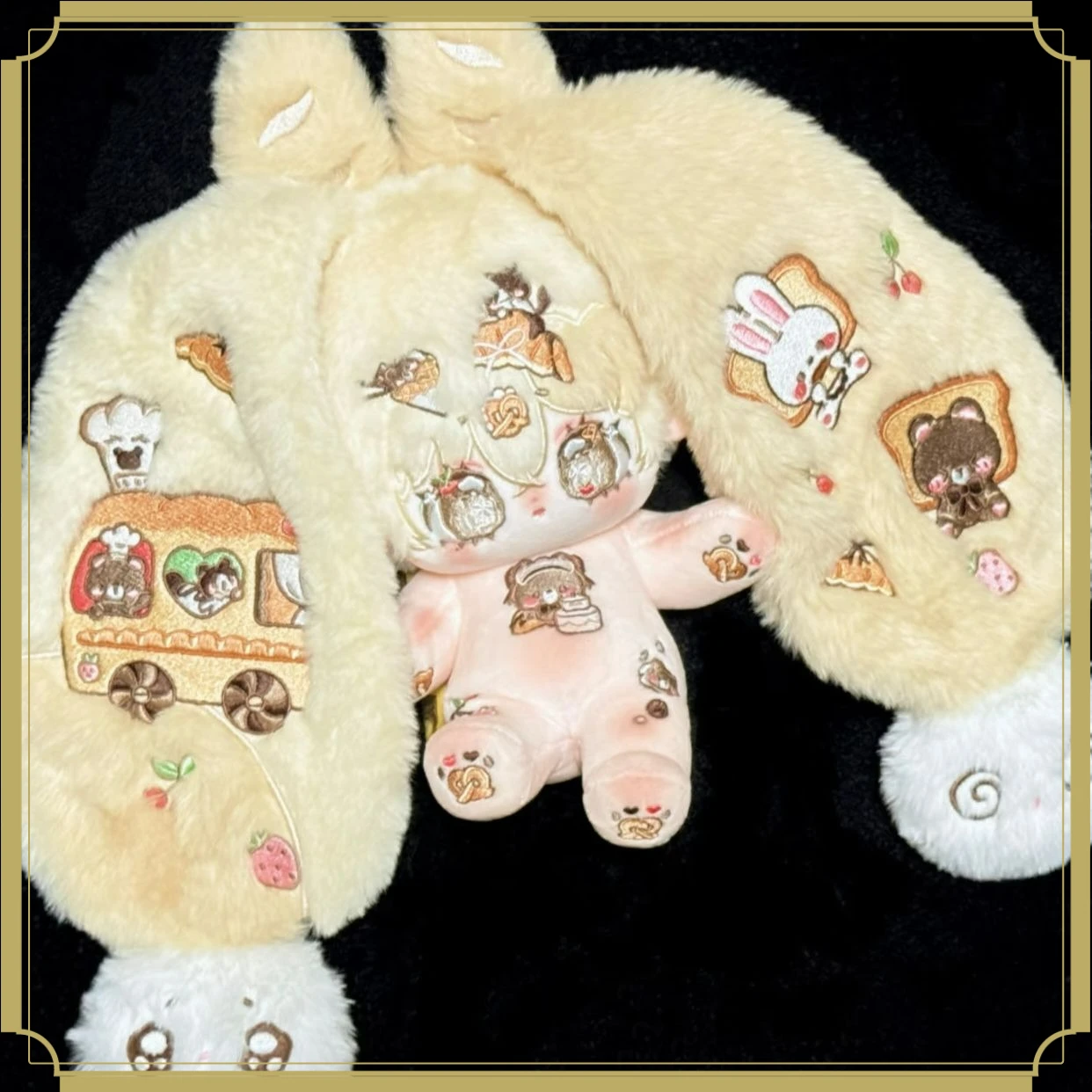 Cute No Attributes Bread Rabbit Big Ears Cotton Doll Dress Up Plushie Toys Plushie Cosplay Plush Stuffed Body Dolls Xmas Gift