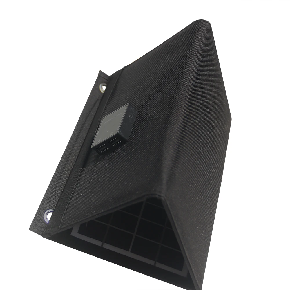 30w 5v dobrável carregador solar portátil 5v saída usb dupla à prova dwaterproof água dobrável painel solar carregador de bateria para o telefone móvel