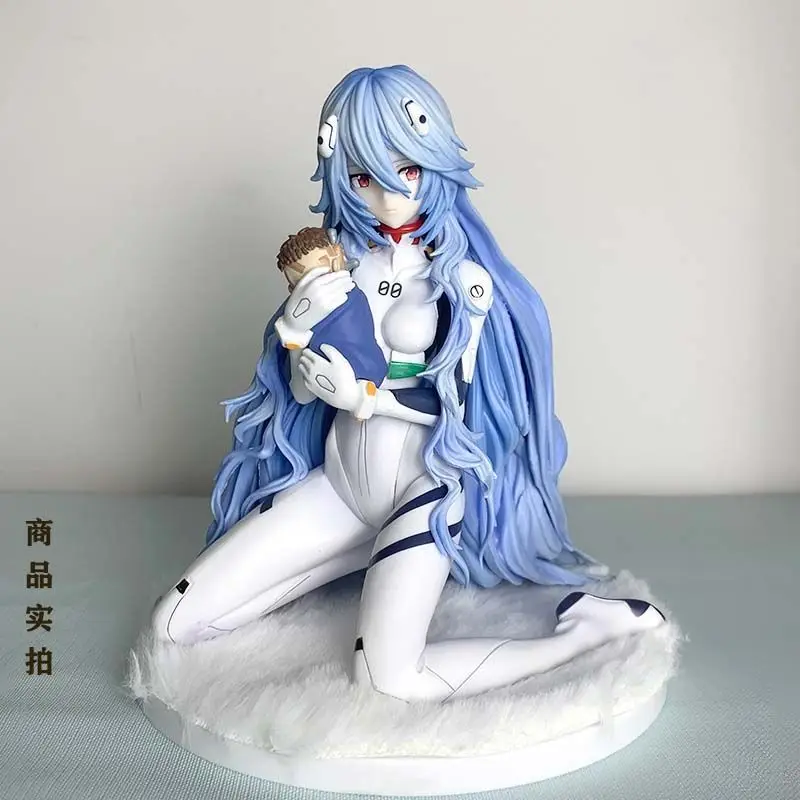 Long Hair Rei Ayanami Anime Girl Figurine Statue Model Desk Car Dashboard Ornament Collectible Gift Decor