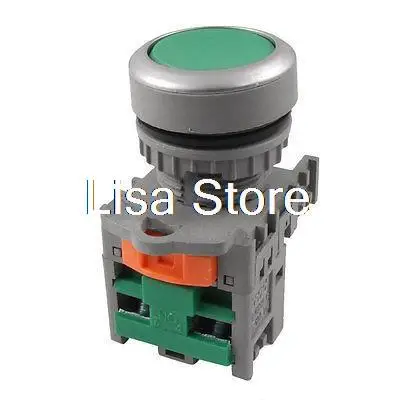 

TN2BF Мгновенный кнопочный переключатель с зеленым знаком без блокировки 22 мм НЕТ 2 винтовых клеммы