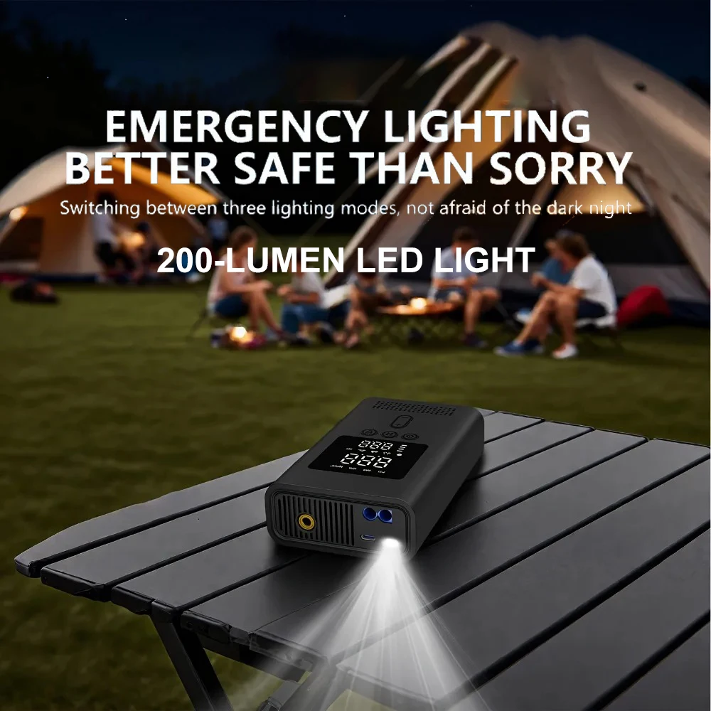 Portable Jump Starter with Air Pump, 3000A Car Jump Starter Boost 150PSI Auto Air Compressor Tire Inflator , LED Light - Image 5