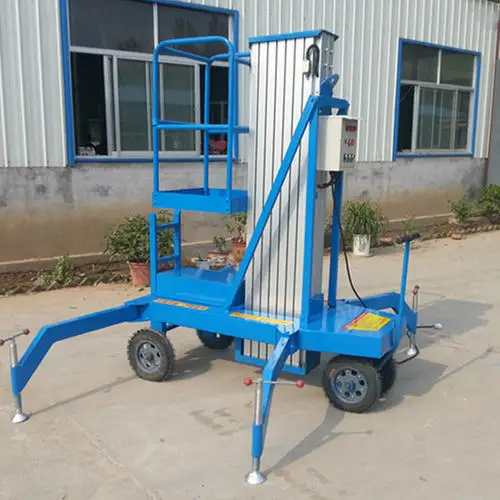 Aluminum Alloy Hydraulic Lift Double Column Mobile Lifting Platform Aerial Work Platform