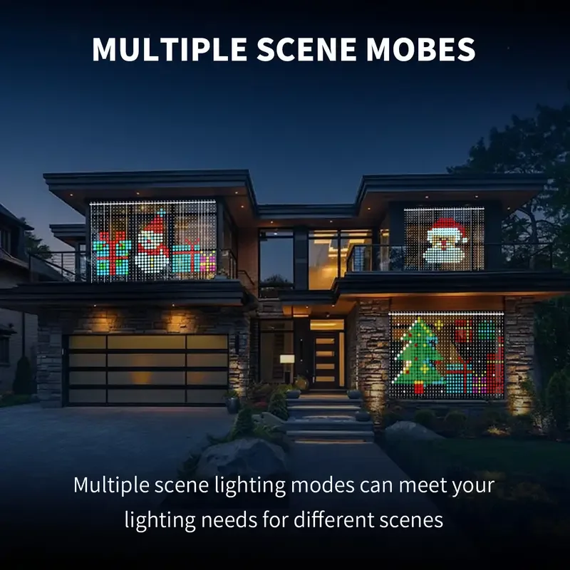 DC5V الذكية الستار سلسلة ضوء WS2812B 400Led سلسلة بلوتوث App لتقوم بها بنفسك صورة نص الموسيقى Syn Led عرض عيد الميلاد ديكور حفلات