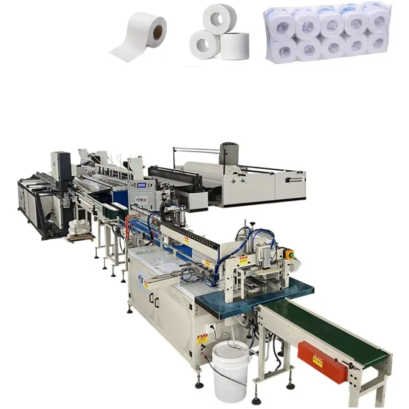 Automatic Toilet Paper Machine with High Speed Embossing Rewinding Slitting Tissue Production Line for Small Business Factory