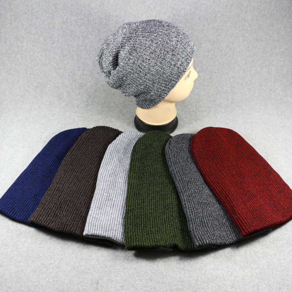 

Hip-hop Hat Beanie Hats Daily Autumn And Winter Women for Caps Light Grey Mens Men's