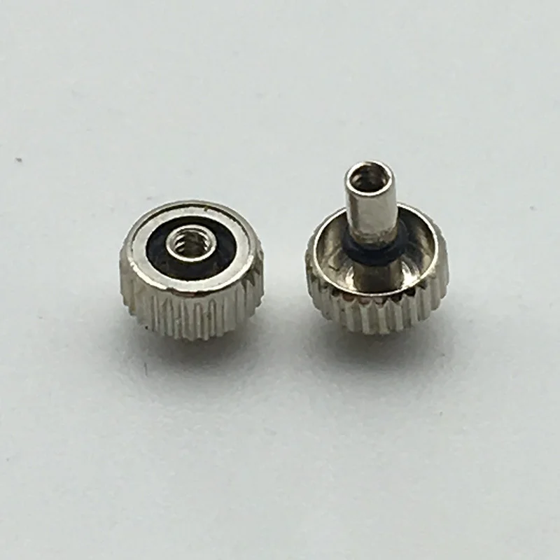 Mango de piezas de reparación de relojes, corona de cuarzo, mango de acero, Perno, adecuado para 2035 movimiento, accesorios de reloj