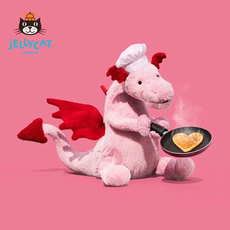 

UK Jellycat Valentine Dragon Plush Toy Doll Stuffed Animal Red Dragon Birthday Gift Present