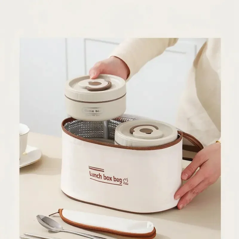 Portable 316 Stainless Steel Bento Lunch Box Insulated Food Container Leakproof Thermal Bowl Microwave Safe Picnic Office Gear