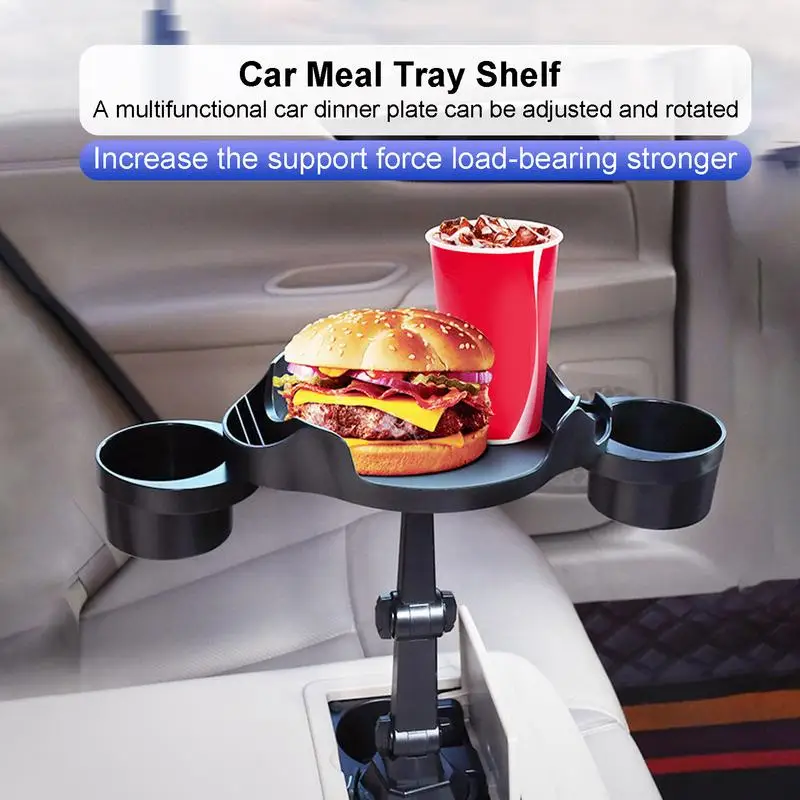 Car Cup Holder Expander Tray Multifunctional Automotive Cup Tray With 360Rotation Cup Holder Adjustable Base Adapt Cup Bottles