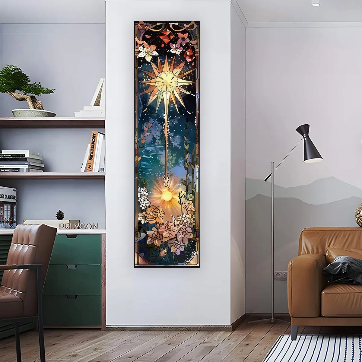 VIKAMA Gothic Witch vertikaler Wandteppich, Schmetterlingswandbehang, ästhetische Heimdekoration für Wohnzimmer und Schlafzimmer