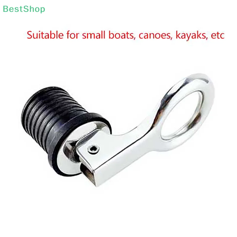 25MM Marine Drain Plug Adjustable Snap Tight Stainless Steel Rubber Drain Plugs Speed Boat Kayak Motorboat Hardware Accessories