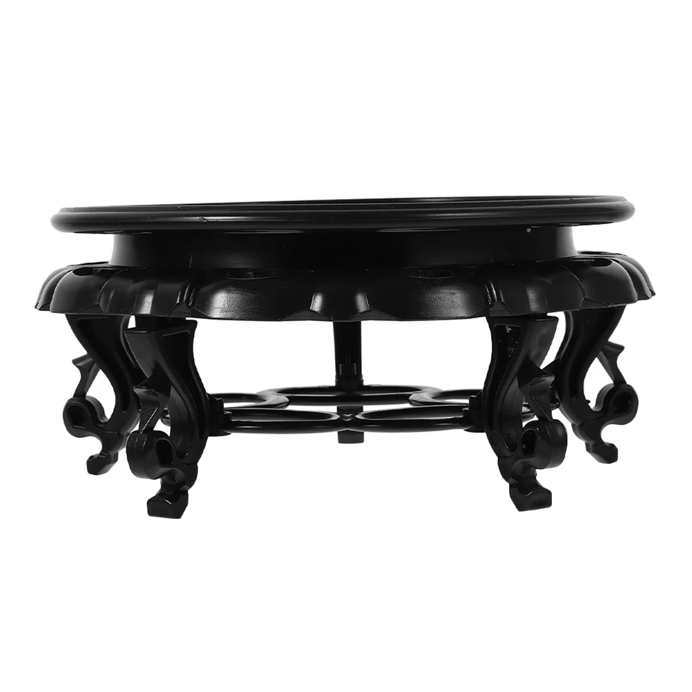 

24.5Cm Resin Wood Base Tray For Vase Flower Pot Fishbowl Indoor Outdoor Decor Elevating Pedestal Stand Chinese Display Rack