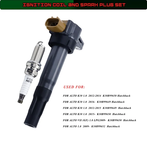 Imagen 2 del producto Juego de bujías y bobina de encendido de motor de coche para SUZUKI ALTO K10 1,0 Celerio Swift Ertiga Splash Ritz 800 Fronte 3340085K20