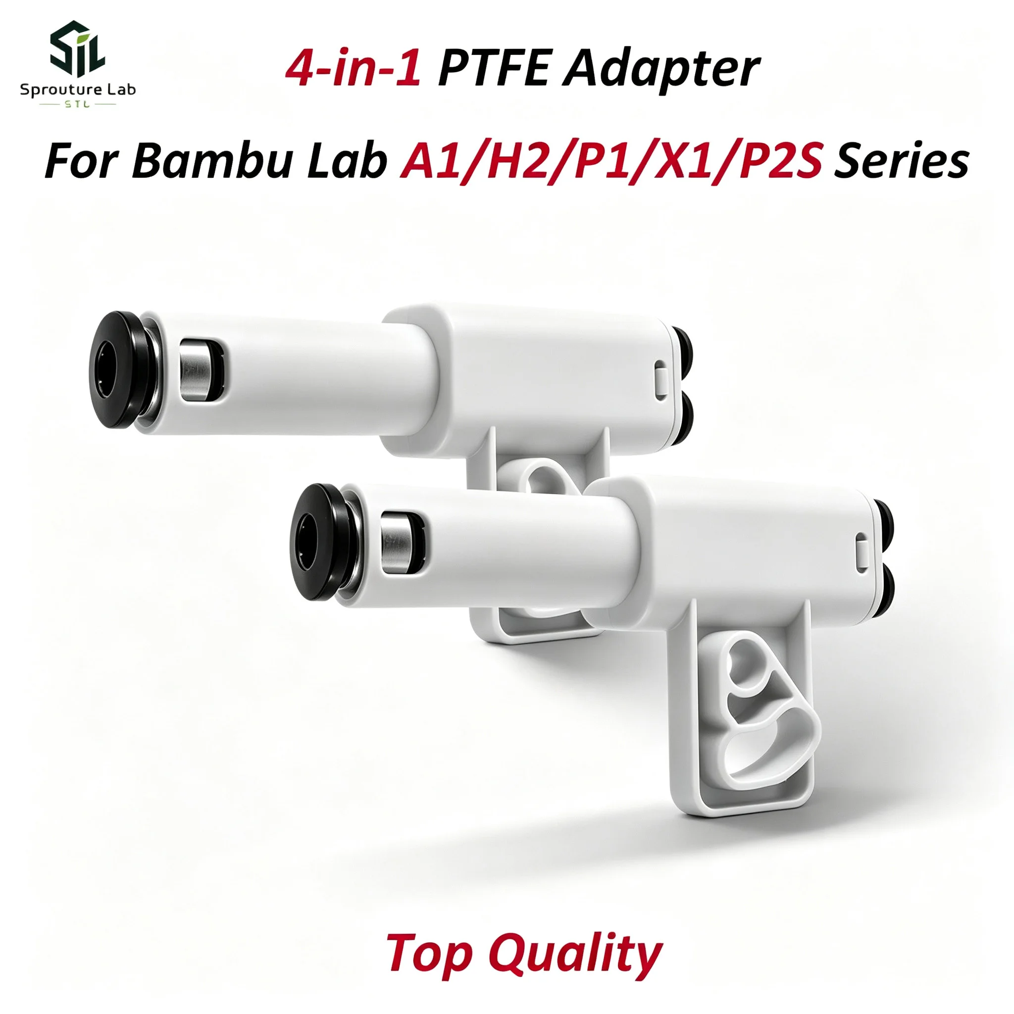 4-in-1 PTFE Adapter For Bambu Lab A1/X1/P1/P2S Filament Pipe Expansion Port 4 Feeding Modules Material Tube Extension Port